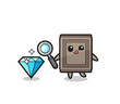 © heriyusuf - carpet mascot is checking the authenticity of a diamond