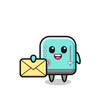 © heriyusuf - cartoon illustration of toaster holding a yellow letter