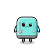 © heriyusuf - the mascot of the toaster with sceptical face