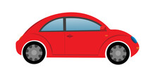 Red Mini Car Vector Image