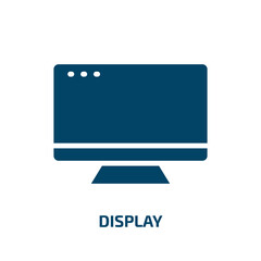 Poster - display icon from user interface collection. Filled display, screen, touchscreen glyph icons isolated on white background. Black vector display sign, symbol for web design and mobile apps