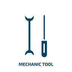 Poster - mechanic tool icon from user interface collection. Filled mechanic tool, mechanic, repair glyph icons isolated on white background. Black vector mechanic tool sign, symbol for web design and mobile