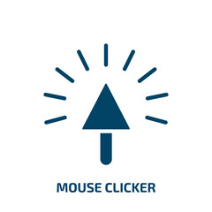 Poster - mouse clicker icon from user interface collection. filled mouse clicker, click, mouse glyph icons is