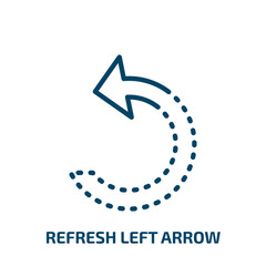 Poster - refresh left arrow icon from user interface collection. Filled refresh left arrow, next, back glyph icons isolated on white background. Black vector refresh left arrow sign, symbol for web design and