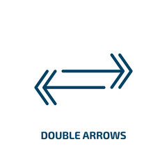 Poster - double arrows icon from user interface collection. Filled double arrows, arrow, direction glyph icons isolated on white background. Black vector double arrows sign, symbol for web design and mobile