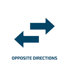 Poster - opposite directions icon from user interface collection. Filled opposite directions, arrow, direction glyph icons isolated on white background. Black vector opposite directions sign, symbol for web