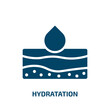hydratation icon from gym and fitness collection. Filled hydratation, hydration, care glyph icons isolated on white background. Black vector hydratation sign, symbol for web design and mobile apps