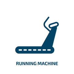 Poster - running machine icon from gym and fitness collection. Filled running machine, body, machine glyph icons isolated on white background. Black vector running machine sign, symbol for web design and