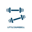 © Farahim - little dumbbell icon from gym and fitness collection. Filled little dumbbell, little, dumbbells glyph icons isolated on white background. Black vector little dumbbell sign, symbol for web design and
