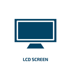 Poster - lcd screen icon from technology collection. Filled lcd screen, screen, equipment glyph icons isolated on white background. Black vector lcd screen sign, symbol for web design and mobile apps