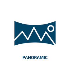 Poster - panoramic icon from technology collection. Filled panoramic, panorama, view glyph icons isolated on white background. Black vector panoramic sign, symbol for web design and mobile apps