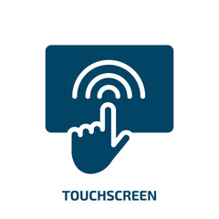 Poster - touchscreen icon from technology collection. filled touchscreen, technology, computer glyph icons is