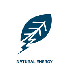 Poster - natural energy icon from nature collection. Filled natural energy, energy, plant glyph icons isolated on white background. Black vector natural energy sign, symbol for web design and mobile apps