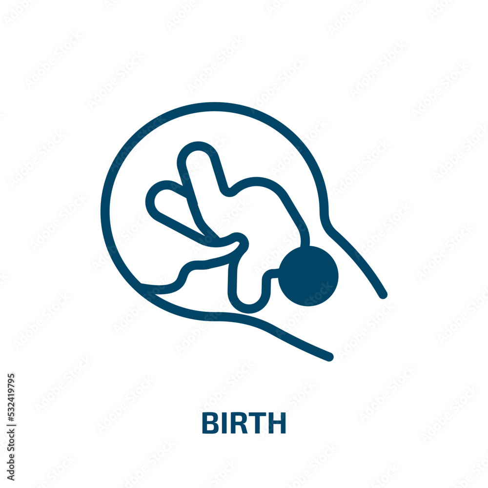 birth icon from people collection. Filled birth, baby, child glyph ...