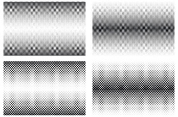 Wall Mural - Halftone round dots set. Abstract halftone background.