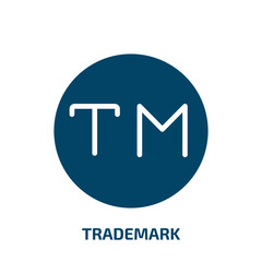Poster - trademark icon from shapes collection. filled trademark, label, legal glyph icons isolated on white 
