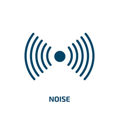 Poster - noise icon from signs collection. Filled noise, sound, loud glyph icons isolated on white background. Black vector noise sign, symbol for web design and mobile apps