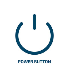 Poster - power button icon from signs collection. filled power button, button, power glyph icons isolated on 