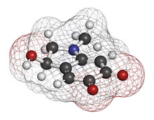 Adrenochrome Molecule. Oxidation Product Of Adrenaline, 3D Rendering.