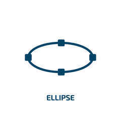 Poster - ellipse icon from geometry collection. filled ellipse, circle, collection glyph icons isolated on wh