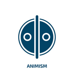 Poster - animism icon from religion collection. Filled animism, animation, movie glyph icons isolated on white background. Black vector animism sign, symbol for web design and mobile apps
