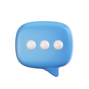 3D chat illustration isolated
