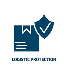 Poster - logistic protection icon from delivery and logistic collection. Filled logistic protection, shipping, cargo glyph icons isolated on white background. Black vector logistic protection sign, symbol for