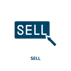 Poster - sell icon from cryptocurrency collection. Filled sell, shop, sale glyph icons isolated on white background. Black vector sell sign, symbol for web design and mobile apps