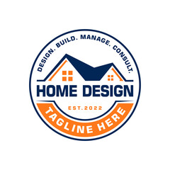 Canvas Print - Home Build or Real estate  Logo Template Design Creative idea 