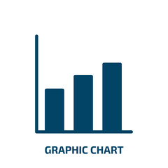 Poster - graphic chart icon from business collection. filled graphic chart, business, chart glyph icons isola