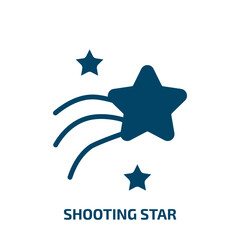 Poster - shooting star icon from astronomy collection. Filled shooting star, star, shooting glyph icons isolated on white background. Black vector shooting star sign, symbol for web design and mobile apps