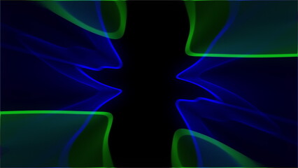 Poster - Abstract glow lines. Computer generated 3d render