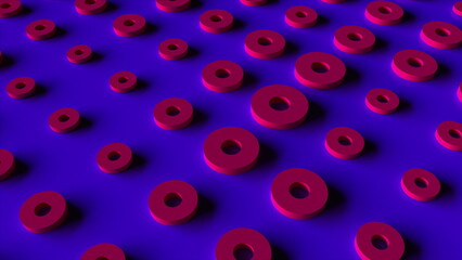 Poster - 3d circles. Computer generated 3d render