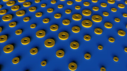 Poster - 3d circles. Computer generated 3d render