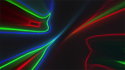Poster - Abstract glow lines. Computer generated 3d render