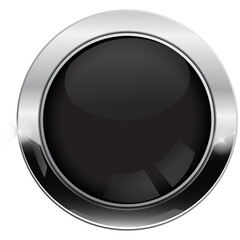 Wall Mural - Button web glossy black Gold