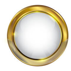 Wall Mural - Button web glossy black Gold