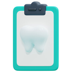 Sticker - dental record 3d render icon illustration