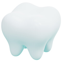 Wall Mural - tooth 3d render icon illustration