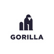minimalist modern gorilla monkey / kingkong logo design