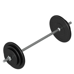 Wall Mural - 3D rendering illustration of a barbell gym equipment