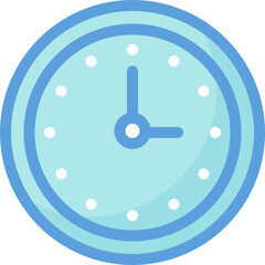 Canvas Print - Clock Vector Icon