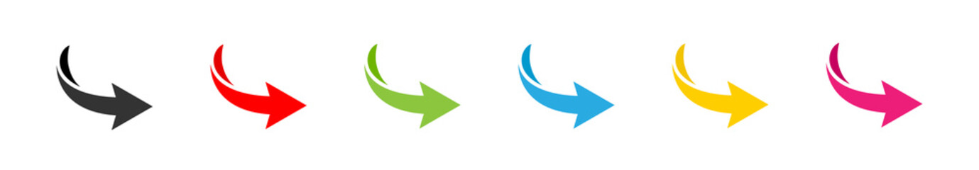 Poster - arrow vector icon set flat