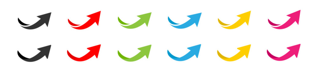 Poster - arrow vector icon set flat