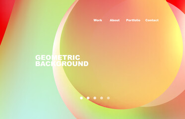 Abstract liquid background for your landing page design. Web page for website or mobile app wallpaper
