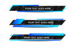 New broadcast lower third banner vector. Set of lower third bar templates for breaking news, sports news on television, video and media online