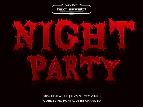 Halloween Night party 3d editable  text effect