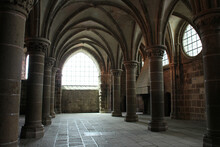Medieval Abbey At Le Mont-saint-michel (france)