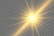 © NAUM - Special lens flash, light effect. The flash flashes rays and searchlight. illust.White glowing light. Beautiful star Light from the rays. The sun is backlit. Bright beautiful star. Sunlight. Glare.