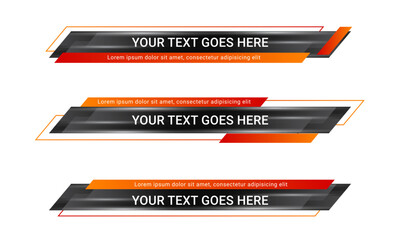 Aufkleber - new broadcast lower third banner vector. set of lower third bar templates for breaking news, sports 